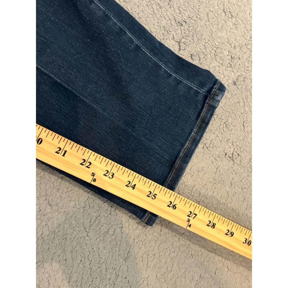 Chicos So Slimming Girlfriend Slim Leg Ankle Jeans Dark Wash Blue 16P 3P Womens